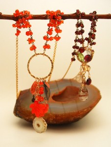 Orange & Red Berry Necklaces